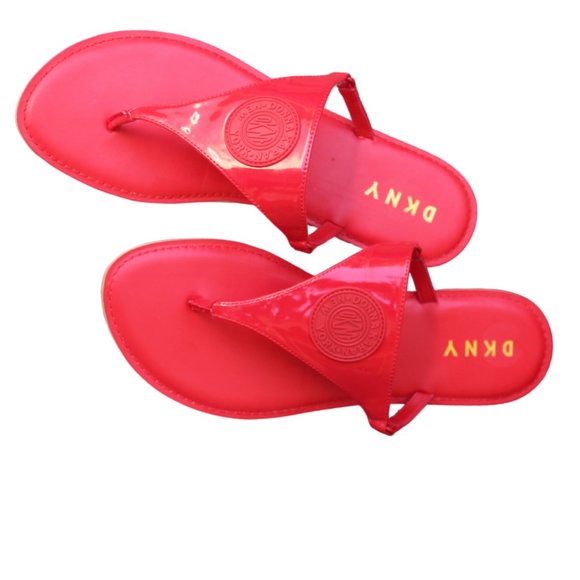 dkny red sandals